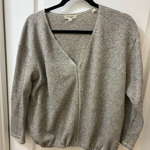 Max Studio Gray V-Neck Sweater